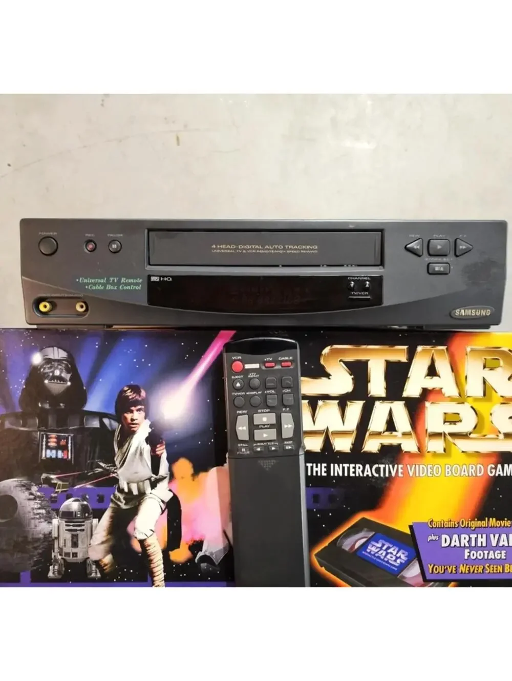 VHS Games (Star Wars & Honeymooners) + Samsung VHS Player
